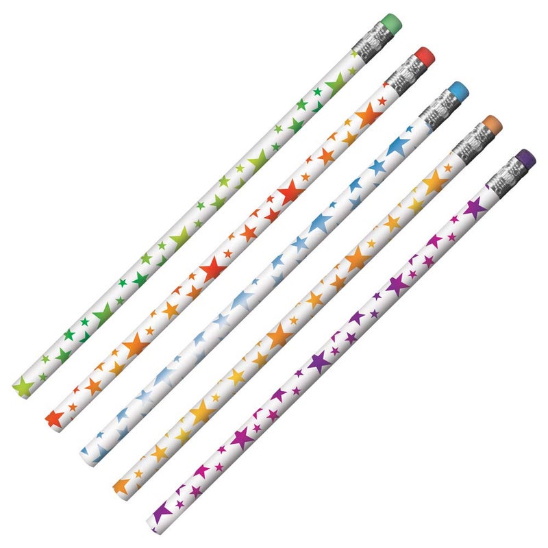 AAkron Color Changing Mood Star Pencils with Eraser - Graphite Pencil - Made of quality wood, Set of 24, Assorted Colors - MADE IN USA - Image 1